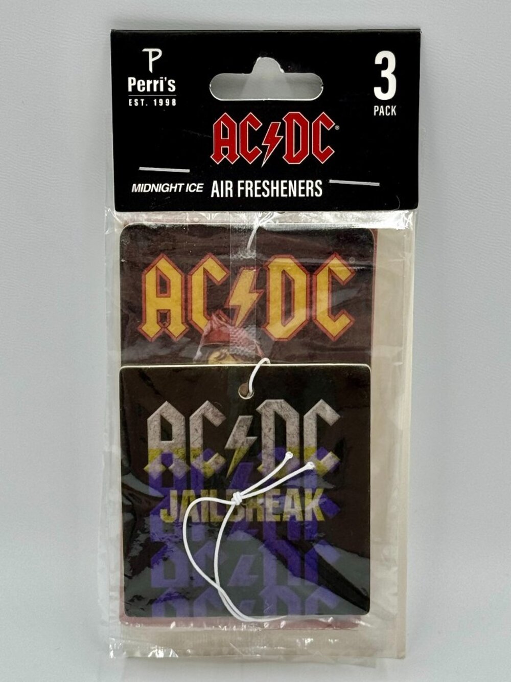 3 AC/DC Midnight Ice Scented Car Air Fresheners
